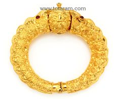 22 Karat Gold Kada / Mens Gold Bangle With Beads (Temple Jewellery) - SINGLE PIECE
  Width at the Center of the Kada : 24.00 mm

    Note: This item comes with a Screw and hinge so that you can open it up for easy wearing.   - 235-M-GBL013 - in 58.850 Grams for USD $4654.64. 
Made in India by Totaram Jewelers Online this product is in Gold - 22 Karat BIS Hallmark 916 KDM Gold  & is an excellent gift for Adult - Men. Ships fully insured with secured guaranteed delivery for free with your orde 22k Gold Temple Jewelry Bracelet For Ceremonial Occasions, Ceremonial Temple Jewelry Bracelet In 22k Gold, 22k Gold Ceremonial Temple Jewelry Bracelet, Traditional 22k Gold Bracelet For Festivals, Traditional 22k Gold Bracelet For Ceremonial Occasions, Formal 22k Gold Temple Jewelry Bracelet, Ceremonial 22k Gold Temple Jewelry Bracelet, Ceremonial Temple Jewelry 22k Gold Bracelet, Ceremonial 22k Gold Temple Bracelet