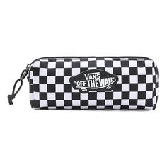 Keep your school supplies organized in an Off-The-Wall fashion with the Off The Wall Pencil Pouch, featuring a cool neon flame pattern and Vans logo on the front. 100% Recycled Polyester Fabric Zip pencil pouch Capacity: 0.5 Liters Dimensions: 3'' X 7 3/4'' X 2'' White Vans Bags, Trendy White Pencil Case For Students, Functional Black Pencil Case, Trendy White School Stationery, Trendy Rectangular Stationery For Students, Trendy Black Pencil Case For School, Back To School Black Pencil Case, White Casual Pencil Case For School, Casual School Pencil Case With Pen Holders