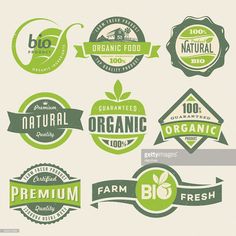 organic food labels and emblems - label stock illustrations, clip art, cartoons, & icons