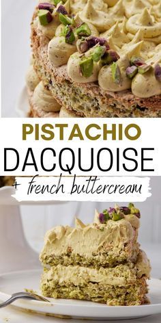 the cover of pistachio dacquse, a french buttercream