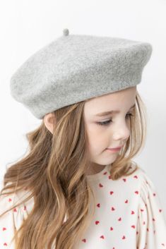 HEATHER GREY BERET Gray Flat Cap Beret In Casual Style, Casual Gray Flat Cap Beret, Casual Gray Winter Beret, Classic Gray Beret For Winter, Casual Gray Beret For Fall, Grey Beret, Beret Pattern, Toddler Fall, Girls Outfits