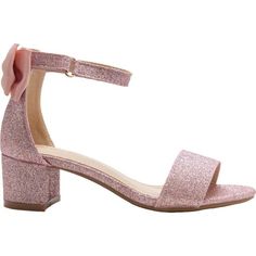 Presenting the Pink Glitter Banded Block Heels by Tulleen, an enchanting pair that sparkles with a metallic soft pink finish. These heels radiate charm and sophistication, making them an ideal choice for young girls who love a polished and stylish appearance. Designed with both a block heel and a low heel profile, these heels prioritize comfort and stability. The block heel offers a fashionable lift while being practical for daily wear and special occasions. Their chic sandal design ensures vers Block Heels Shoes, Sandal Design, Heels Pink, Chic Sandals, Shoes Pink, Block Heel Shoes, Shop Shoes, Pink Heels, Girls Wardrobe