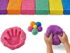 a child's play set with different colored sponges