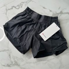 Lululemon Hotty Hot Lr Shorts 4” Emboss New With Tags Size 2 Hotty Hot Shorts, Shorts Lululemon, Hot Shorts, Shorts Black, Emboss, Lululemon Athletica, Size 2, Womens Shorts, Tags