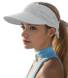 PRICES MAY VARY. Fashionable Design: Womens visor sun hat features a simple and stylish design with smooth lines and elegant color matching. The wide brim not only effectively blocks sunlight but also brings a hint of coolness to your face and neck. Whether you are leisurely strolling on the beach or swinging your golf club on the golf course, this hat will make you the center of attention. Various colors for you to choose from to meet your different occasion matching needs. Great Material: Sun Hats With Uv Protection For Beach Season, Lightweight Sun Hat Visor, Lightweight Solid Sun Hat With Uv Protection, Sun Hat With Upf 50+ Visor, Solid Color Sun Hat Visor With Upf 50+, Solid Color Visor Sun Hat With Upf 50+, Solid Sun Hat With Uv Protection, Solid Sun Hats With Uv Protection, Solid Color Sun Hat With Uv Protection