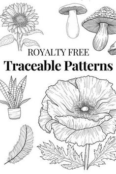 Try these traceable patterns that are royalty free! Cute patterns in an outline form making them perfect for your next pyrography project idea! Wood Burning Stencil, Wood Burning Flower Designs, Wood Burning Art Patterns Free Printable, Wood Burn Flowers Design, Pyrography Designs Free Printable, Pyrography Patterns Free Printable, Wood Burning Flowers Pattern, Stencils For Hat Burning, Wood Burning Patterns Stencil Free Printable Templates