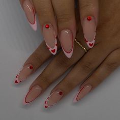 Short Nails Ideas Tapeta Z Hello Kitty, Vday Nails, Colourful Nails, Unghie Nail Art, Girly Acrylic, Brown Acrylic, February Nails, Simple Acrylic, Nail Designs Valentines