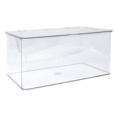 a clear plastic box on a white background