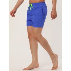 Knee-length swim shorts feature inner mesh lining, keeping you comfortable while water sports. Elastic waistband with drawstring which is more fits your body shape. 2 side pockets effectively keep your small items. Solid color classic design, easy-to-match tank tops, and T-shirts to create a casual style. Suitable for many occasions: swimming, surfing, drifting, and other water sport. Striped Bathing Suit, Sport Craft, Mens Holiday, Summer Cool, Beach Swimming, Swimming Trunks, Water Sport, Mens Swim Shorts, Printed Swim