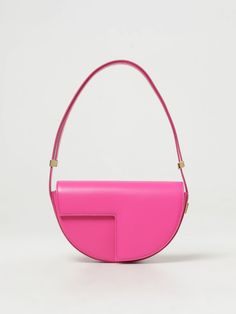 Find PATOU Mini Bag on Editorialist. The Patou Mini Bag features a top handle and an adjustable strap that can be worn on the shoulder or crossbody. The bag is crafted from leather and has a flap opening with a turn lock closure. Modern Pink Flap Shoulder Bag, Modern Pink Satchel Flap Bag, Pink Top Handle Baguette Bag With Removable Pouch, Pink Leather Tote Flap Bag, Pink Leather Top Handle Baguette Bag, Designer Pink Baguette Bag With Removable Pouch, Pink Leather Flap Bag With Double Handle, Pink Baguette Bag With Detachable Strap, Pink Bag With Detachable Strap And Round Handle