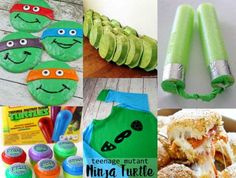 teenage mutant ninja turtle crafts and activities for kids to do with their favorite food items