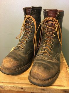 Vtg 9" Black Leather Herman Survivors Work Boots Mens 9 Logger Steel Toe Wms 11 | eBay Worn Leather Boots, Steal Toed Boots, Worn Cowboy Boots, Vintage Boots Men, Vintage Boots With Reinforced Toe For Outdoor Work, Vintage Steel Toe Work Boots For Outdoor, Vintage Lace-up Work Boots For Outdoor, Vintage Work Boots With Reinforced Toe For Outdoor Work, Vintage Work Boots With Reinforced Snip Toe