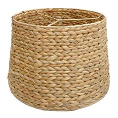 a large woven basket is shown on a white background