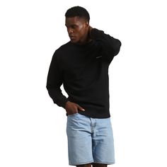 Step out in style with the awesome collection of Members Only sweatshirts. This sweatshirt is made of premium rich cotton fabric and provides utmost comfort during normal and low temperatures. This sweatshirt is made with superior-quality fabric. Pair it with Jeans, casual trousers, chinos, and sneakers for a perfect casual or retro party look. Urban Style Long Sleeve Fleece Sweats, Black Cotton Sweater With Ribbed Collar, Streetwear Hoodie With Ribbed Collar, Streetwear Hoodie Sweatshirt With Ribbed Collar, Cotton Crew Sweats With Ribbed Cuffs, Basic Fleece Sweater With Crew Neck, Cotton Sweats With Ribbed Cuffs And Crew Neck, Modern Long Sleeve Sweater For Streetwear, Modern Cotton Sweatshirt For Fall