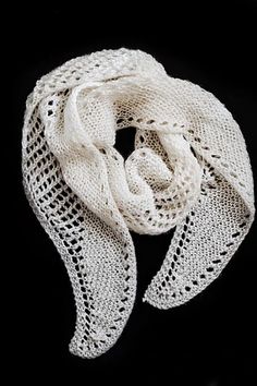 a white scarf on a black background