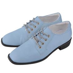 Oxford shoes with a low heel and laces for a classic look. The cornflower blue adds a soft touch to your formal wear or preppy outfits. Hand stitched Designs imprinted using an advanced heat sublimation technique Care Instructions: Spot clean only and air dry Notice: a variety of factors may cause slight differences between the actual product and the mock-up, including but not limited to colours and precision of elements position. These slight differences are not eligible for return or refund due to the handmade nature of the product.  Shop home: aelyaenhoard.etsy.com Blue Lace-up Oxfords For Derby, Light Academia Shoes, Androgynous Clothing, Heeled Oxfords, Academia Shoes, Fairycore Clothing, Adrette Outfits, Androgynous Outfits, Shoes Formal