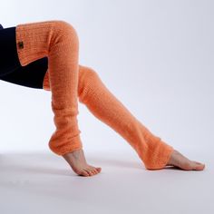 🧡These hand-knitted leg warmers are a good choice for doing yoga, pilates, pole dancing, dancing, and other barefoot activities or just hanging out at home for a warm and comfortable feeling.  Also, they are very trendy.  🧡These leg warmers are designed for ballets, dancers, pole dancers, and yoga lovers. These slouchy leg warmers are very comfortable and flexible. 🧡They can be used in four height styles; thigh-high, over-the-knee, mild calf, or knee-high. 🧡These cute leg warmers are also pe Slouchy Leg Warmers, Dance Leg Warmers, Fluffy Leg Warmers, Pole Dancers, Pole Dance Wear, Knitted Leg Warmers, Crochet Leg Warmers, Yoga Socks, Pole Dance