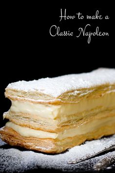 how to make a classic nappolon cake with icing and powdered sugar