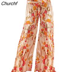 Shipping: Worldwide Express Shipping AvailableDelivery time: 7-15Days Fast ShippingReturns: Fast refund, 100% Money Back Guarantee.Brand Name: GoocheerStyle: BohemianOrigin: Mainland ChinaWaist Type: MIDDecoration: PocketsDecoration: SplicedFabric Type: BroadclothPattern Type: FloralPant Style: Wide Leg PantsMaterial: PolyesterMaterial: SpandexFit Type: LOOSELength: Full LengthSeason: SummerPlace Of Origin: China (Mainland)Closure Type: DrawstringGender: WOMENFront Style: Flat Spring Boho Print Harem Bottoms, Hippie Boho Print Vacation Bottoms, Summer Vacation Boho Print Bottoms, Bohemian Printed Bottoms For Beach Season, Red Bohemian Bottoms For Vacation, Bohemian Red Bottoms For Vacation, Bohemian Floral Print Beach Bottoms, Summer Beach Boho Print Bottoms, Bohemian Floral Beach Bottoms