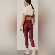 Brand New Fully Authentic Perfect Condition Sporty Solid Tights For Sports, Sporty Solid Color Sports Tights, Red Athleisure Tights For Training, Red Functional Training Leggings, Red Sporty Tights For Sports, Sporty Red Tights For Sports, Functional Red Yoga Pants For Training, Red Compression Sporty Leggings, Red Compressive Sporty Tights