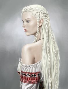 ArtStation - Kseniya Braids With Tiara, Wedding Fairy Hairstyles, Woodland Elf Hairstyles, Wood Elf Hairstyles, Elf Braids Hairstyles, Village Hairstyle, Valkyrie Braids, Valkyrie Hairstyles, Druid Hairstyles