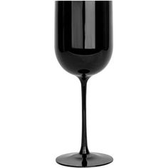 a black wine glass on a white background