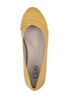 The Clara ballet flat from Cliffs by White Mountain is your perfect choice for the office. Featuring a soft memory foam cushioned insole, perforated arch support pad, and a flexible outsole, this flat is a basic must have.Sizing: True to size. W=wide width. Slip-resistant Medium Width Flats, Slip-resistant Synthetic Flats, Synthetic Slip-on Ballet Flats With Branded Insole, Slip-resistant Synthetic Round Toe Ballet Flats, Comfortable Synthetic Ballet Flats, Comfortable Slip-resistant Synthetic Flats, Slip-resistant Synthetic Ballet Flats, Synthetic Slip-on Ballet Flats With Ortholite Insole, Slip-on Synthetic Ballet Flats With Cushioned Footbed