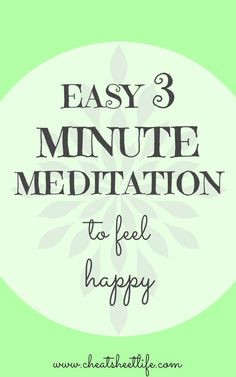 Happy in 3 minutes-easy meditation Simple Meditation, Mind Reading Tricks, Meditation Mantra, Meditation Exercises, Easy Meditation, How To Be Happy, Learn To Meditate, Mindfulness Exercises, Meditation For Beginners