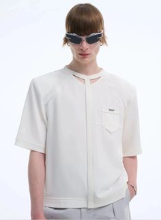 Modern Structured Layer T-Shirt - chiclara Classic Tops For Spring Streetwear, Classic Streetwear Tops For Spring, Classic Spring Streetwear Tops, Modern White Short Sleeve Top, Classic Summer Tops For Streetwear, Modern White Shirt For Spring, Modern White Tops For Spring, Layered T Shirt, Angel Dress