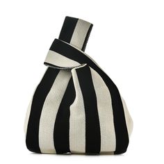 PRICES MAY VARY. [Casual Design]: Our cute wrist purse are designed with simple stripes and lines patterns, which is simple and lovely, it will fits well with different outfits and clothes, and will make you more stylish. [Material]: The small tote bag is with high quality polyester knitted. With soft and comfortable fabric, which lightweight, durable and delicate. [Size&Capacity]: The dimensions of the bag is approx 7.4"(L)x9"(H), handle height 4.3". With one large main compartment, it can hold Wrist Bag, Knitting Tote Bag, Knitting Tote, Casual Tote Bag, Striped Bags, Handmade Knit, Korean Casual, Handbags Women, Reusable Shopping Bags