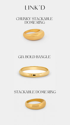 This high-polish gold dome ring is a bold addition to your ring collection. A statement ring that will never go out of style and will elevate any look. Our stackable dome ring features a smooth domed sphere design and is lightweight making it the perfect staple for everyday wear. Wear it alone or buy a pair to wear them stacked - everyone's favorite way of wearing it. Modern Stackable Dome Ring For Gift, Modern Stackable Dome Ring As Gift, Modern Stackable Dome Ring Gift, Jewelry Aesthetic Gold, Gold Jewelry Aesthetic, Dome Rings, Gold Dome Ring, Sphere Design, Aesthetic Gold