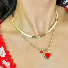 This effortless heart shape charm makes any chain your favorite!14K Yellow Gold1 Heart Shape CoralMeasuring: 10 x 9 millimetersThis piece is identical on both sides // Luxury Red Heart Charm Necklace, Heart Disc, Herringbone Necklace, Coral And Gold, Gold Heart Necklace, Diamond Charm, Pink Pearl, Bubblegum Pink, Gemstone Bracelets