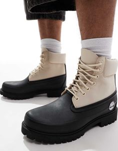 Shoes, Boots & Sneakers by Timberland Rain-ready style Pull-on style Lace-up fastening Padded cuff Signature Timberland branding Round toe Chunky sole Lugged tread