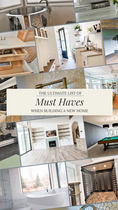 the ultimate list of must haves when building a new home