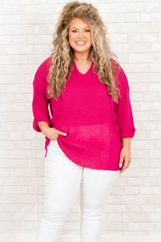 This top was created with you in mind! Its lightweight fabric will keep you comfortable all day long, and its pretty pink color means you'll always stand out in a crowd! And since it pairs easily with both camis and tanks, you can mix and match to create the perfect look! 65% Acrylic, 35% Polyamide Trendy Pink Knit Top For Day Out, Pink Knit Top For Summer Day Out, Pink Casual Blouse For Loungewear, Casual Pink Knit Top For Day Out, Pink Summer Loungewear Blouse, Trendy Pink Cotton Knit Top, Trendy Pink Knit Top For Spring, Trendy Pink Spring Knit Top, Summer Pink Cotton Knit Top