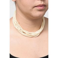 This elegant necklace features 8 strands of 4.66mm (approximately) very pale angel skin coral beads with an elongated 14k yellow gold floral flower filagree clasp. Classic Multi-strand Pearl White Necklaces, Classic Multi-strand Pearl White Necklace, Classic Pearl White Multi-strand Necklaces, Classic Multi-strand Jewelry For Formal Occasions, Elegant Hand-strung Double Strand Necklaces, Elegant Multi-strand Beaded Necklaces For Formal Occasions, Pearl White Multi-strand Beaded Necklace, Pearl White Multi-strand Jewelry For Formal Occasions, Elegant Hand-strung Multi-strand Jewelry