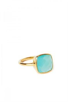 14k gold vermeil signature faceted semi-precious gemstone stacking ring. Elegant Gold Turquoise Ring With Bezel Setting, Stackable Gold Turquoise Ring In 14k Gold, 14k Gold Jewelry With Large Stone Ring, Gold Faceted Chalcedony Jewelry, 14k Gold Faceted Ring, Elegant Gold Faceted Birthstone Ring, Everyday Yellow Gold Stackable Rings With Gemstones, Elegant Stackable Turquoise Open Ring, Elegant Stackable Open Turquoise Ring