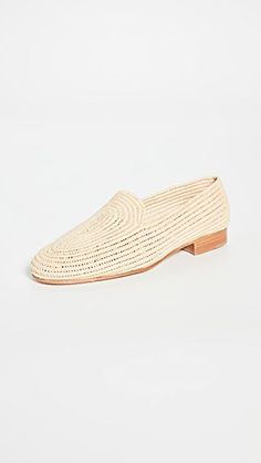 Carrie Forbes Atlas Loafers | SHOPBOP Classic Loafers With Woven Sole And Almond Toe, Classic Loafers With Woven Sole, Classic Loafers With Woven Sole And Flat Heel, Classic Closed Toe Loafers With Woven Sole, Classic Beige Loafers With Woven Sole, Classic Slip-ons With Woven Sole And Round Toe, Natural Color Slip-on Loafers For Spring, Natural Slip-on Loafers For Spring, Summer Plain Toe Loafers With Textured Sole