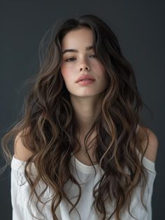 Elegant Long Wavy Hairstyles - Your Stylish Look Bridesmaid Wavy Hair, Soft Curls Long Hair, Long Later With Face Framing Wavy Hair, Long Voluminous Wavy Hair, Long Wavy Hair Framed Face, Wavey Long Brown Hair, Long Layered Hair Wavy, Teenage Girl Haircuts