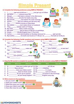 an english worksheet with pictures of people