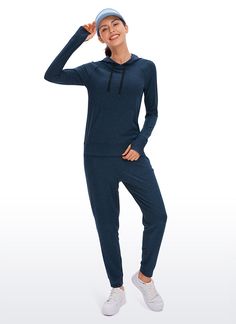 YOGA Women's Lycra Brushed long sleeve hoodie with soft and stretchy fabric. Drawstring pullover sweatshirts with pockets for easy storage. Thumb hole design keeps you warm and holds sleeves in place. Feature & Fitting: 
 Designed for running or workout 
 Hooded design, slim fit 
 Front pocket and thumbholes 
 Fabric: 
 Soft and skin-friendly fabric 
 Added Lycra for stretch 
 Brushed for comfort and warmth 
 88% Polyester, 12% Lycra 
 SKU : RZ36 .Easy reach by searching the SKU