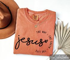 Comfort Colors® Religious Shirt, Jesus Shirt, Christian Comfort Colors Shirt, Bible Verse Shirt, Faith Based Shirt, Womens Christian Tshirts, Jesus Is King Shirt ###Sizing and Color Guidelines### We use Comfort Colors Heavyweight brands t-shirts for all the listings where you see Comfort Colors in the title. The shirts are Unisex size. They are meant to be loose-fitting, so ordering one size smaller is recommended if you want a tighter fit. Each of our shirts is meticulously crafted to your specifications, making returns or exchanges impractical. Prior to placing your order, please consult our comprehensive color and size charts to ensure a flawless fit. Should you require assistance with sizing or color selections, feel free to reach out to us for clarification ###HOW TO ORDER MULTIPLES## Bible Verse Tshirt Ideas, Jesus Is King Shirt, Christian Comfort, Faith Tshirts, Christian Tee Shirts, Bible Shirts, Christian Shirts Designs, Christian Rock, Christian Tshirt