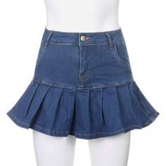 Y2k Denim Skirt, Denim Pleated Skirt, Mini Skirt Summer, Estilo Harajuku, Skirt Streetwear, Mini Pleated Skirt, Micro Skirt, Skirt Y2k, Denim Skirt Women