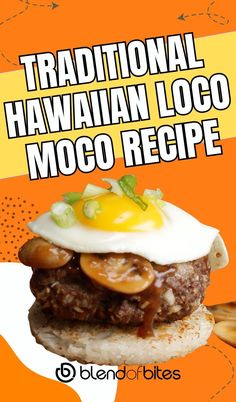 a hamburger with an egg on top is shown in this ad for the restaurant's website