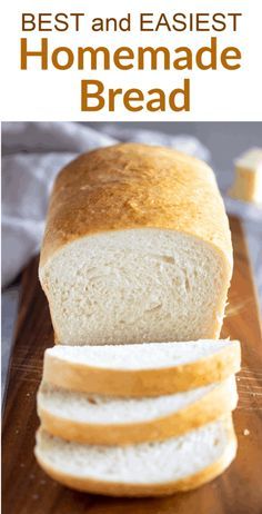 the best and easy homemade bread recipe is made with only three ingredients, including white bread