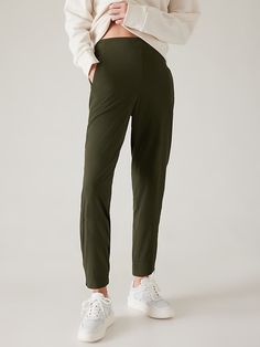 Athleta Brooklyn Ankle Pant, Olive Pants, Brooklyn Heights, Slim Leg Pants, Active Wear Pants, Athleta Pants, Bottom Clothes, Ankle Pants, Athleisure