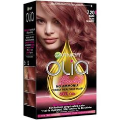 Garnier Olia Bold Permanent Hair Color - Dark Rose Quartz How To Maintain Hair, Olia Hair Color, Rose Quartz Hair, Ammonia Free Hair Color, Garnier Olia, Rose Gold Hair Dye, Hair Color Rose Gold