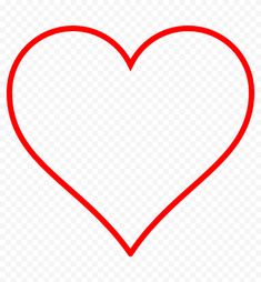 a red heart on a white background clipart png image with transparent background, no background