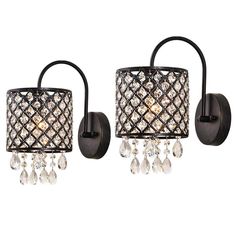 Scones Light Wall Sconces, Wall Scones, Crystal Wall Sconces, Metal Barn, Barn Light, Light Bedroom, Diy Bedroom, Hanging Chandelier, Powder Rooms