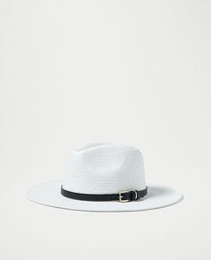 Elevate your sunny day ensemble with the Ann Taylor Belted Straw Hat. This chic accessory, crafted from 100% paper, showcases a natural straw texture that adds a touch of elegance to any outfit. Perfect for shielding your eyes and face from the sun, this hat is both stylish and functional.

- Size: S/M
- Color: White
- Material: 100% Paper
- Gender: Female
- Age Group: Adult
- Brand: Ann Taylor

Designed with a sophisticated belted detail, this hat is a must-have for your wardrobe, offering a se Hats Fashion, Outdoor Event, Women's Hats, Chic Accessories, White Material, Polished Look, Straw Hat, Effortless Style, Ann Taylor